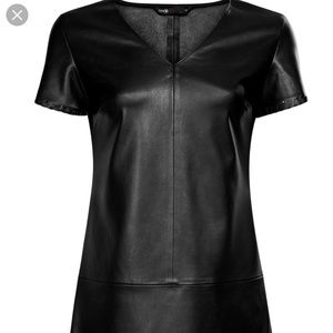 Faux Leather Dress